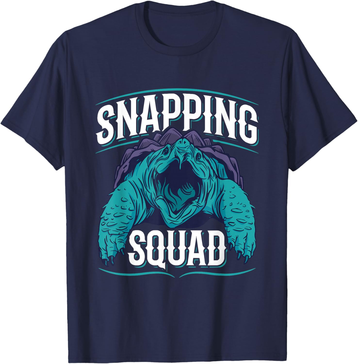 Snapping Squad Design for an Alligator snapping turtle lover T-Shirt - T-Shirt | Navy
