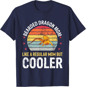 Bearded Dragon Mom Funny Pet Reptile Lizard Beardie Lover T-Shirt - T-Shirt | Navy