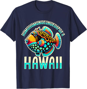 Humuhumunukunukuapua'a Reef Triggerfish Hawaiian Fish T-Shirt - T-Shirt | Navy