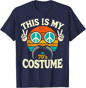 This Is My 70s Costume 70 Styles 70's Disco 1970s T-Shirt - T-Shirt | Navy