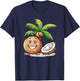 Cartoon Coconut I Kids Coconut T-Shirt - T-Shirt | Navy