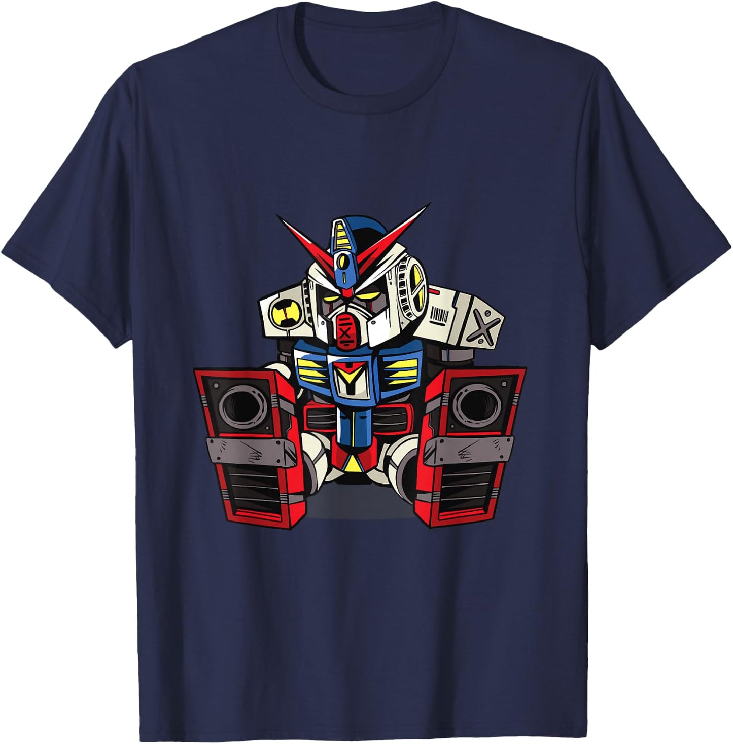 Sleepy Mecha Robot Science Fiction Anime T-Shirt - T-Shirt | Navy