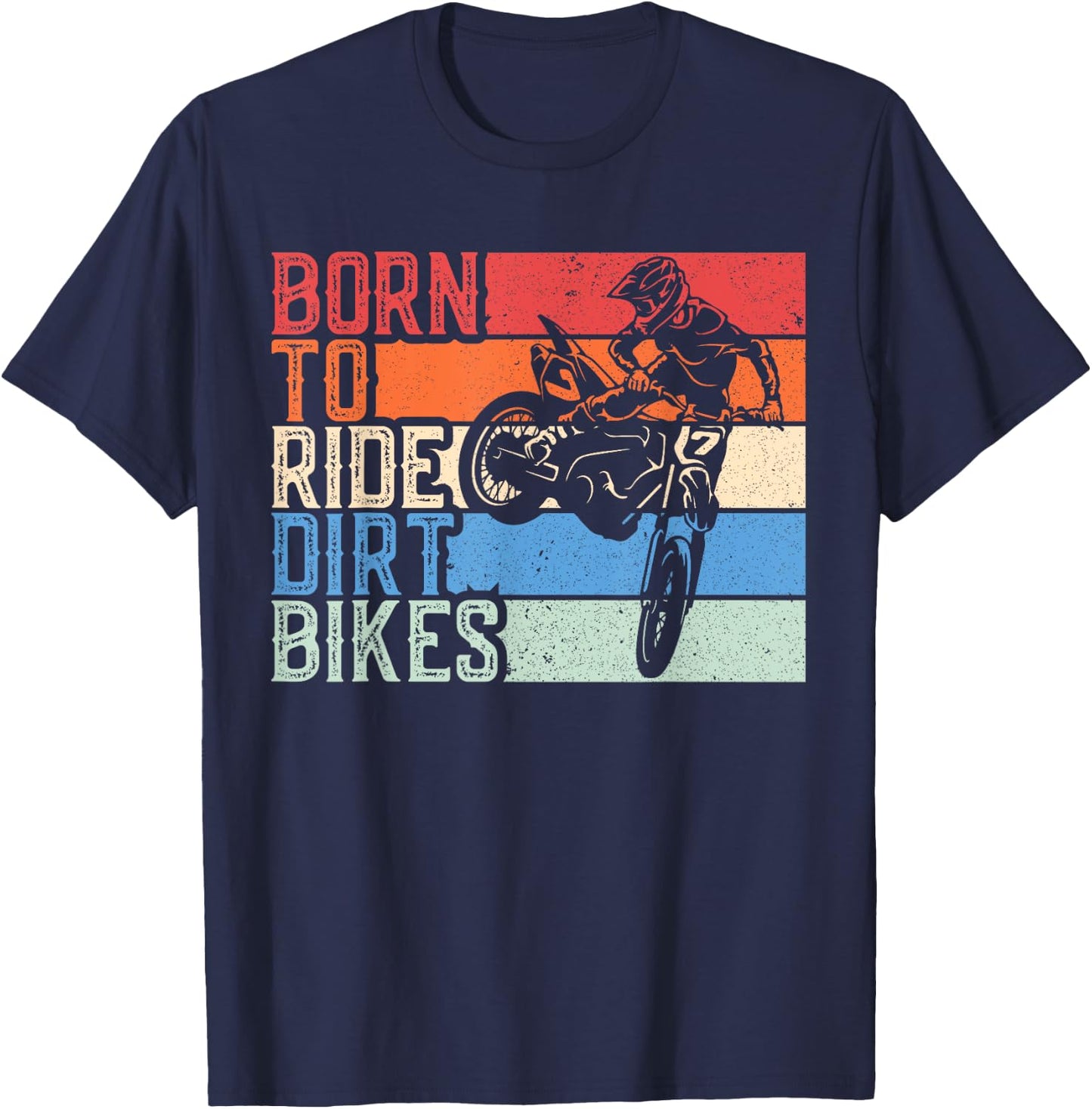 Rider Dirt Bike racing Boys Girls Motocross Dirt Bike Gift T-Shirt - T-Shirt | Navy