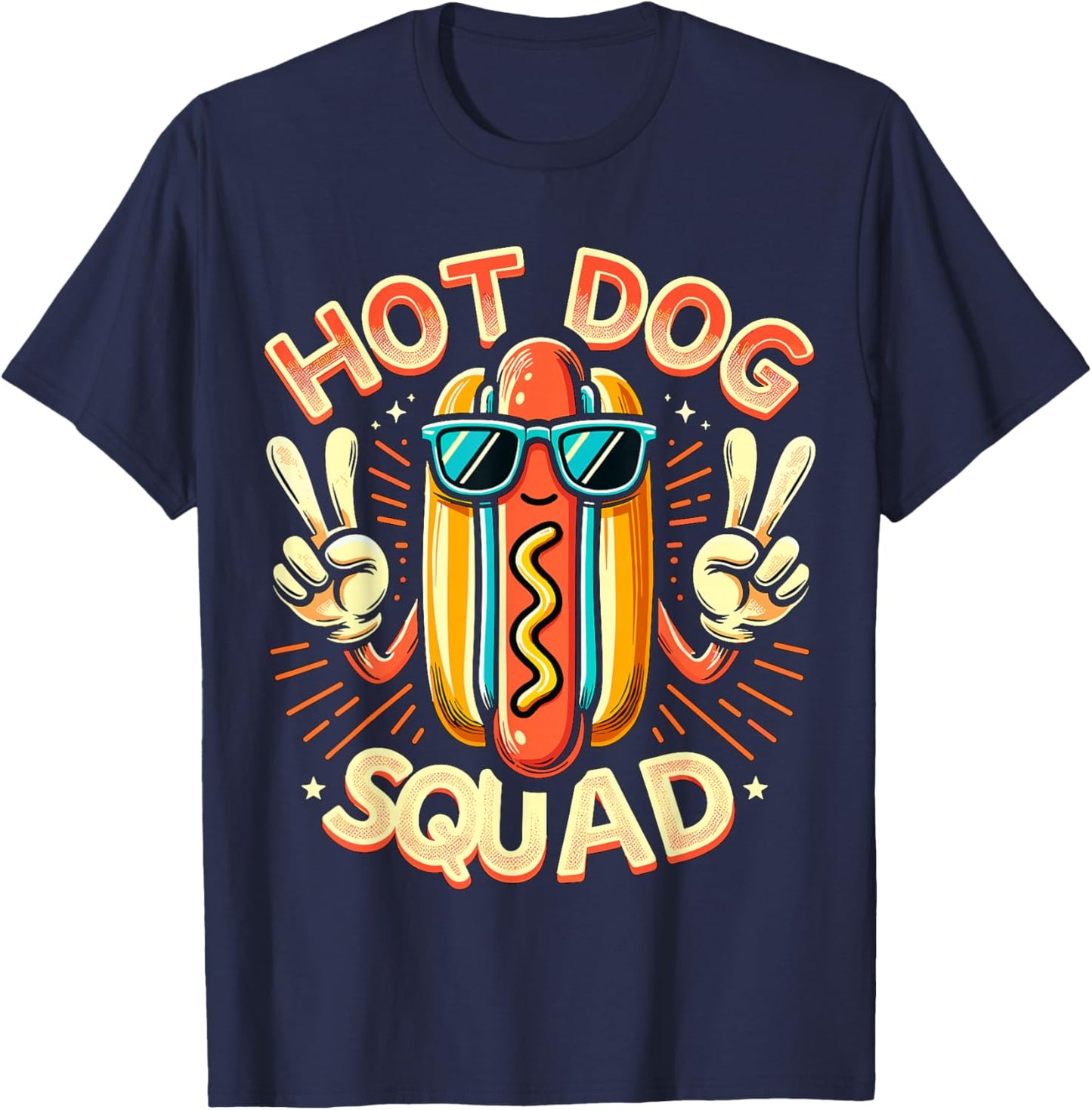 Hot Dog Squad Hot Dog Stand Team Hotdog Crew T-Shirt - T-Shirt | Navy
