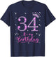 34th Birthday Gifts It's My Birthday T-Shirt - T-Shirt | Navy