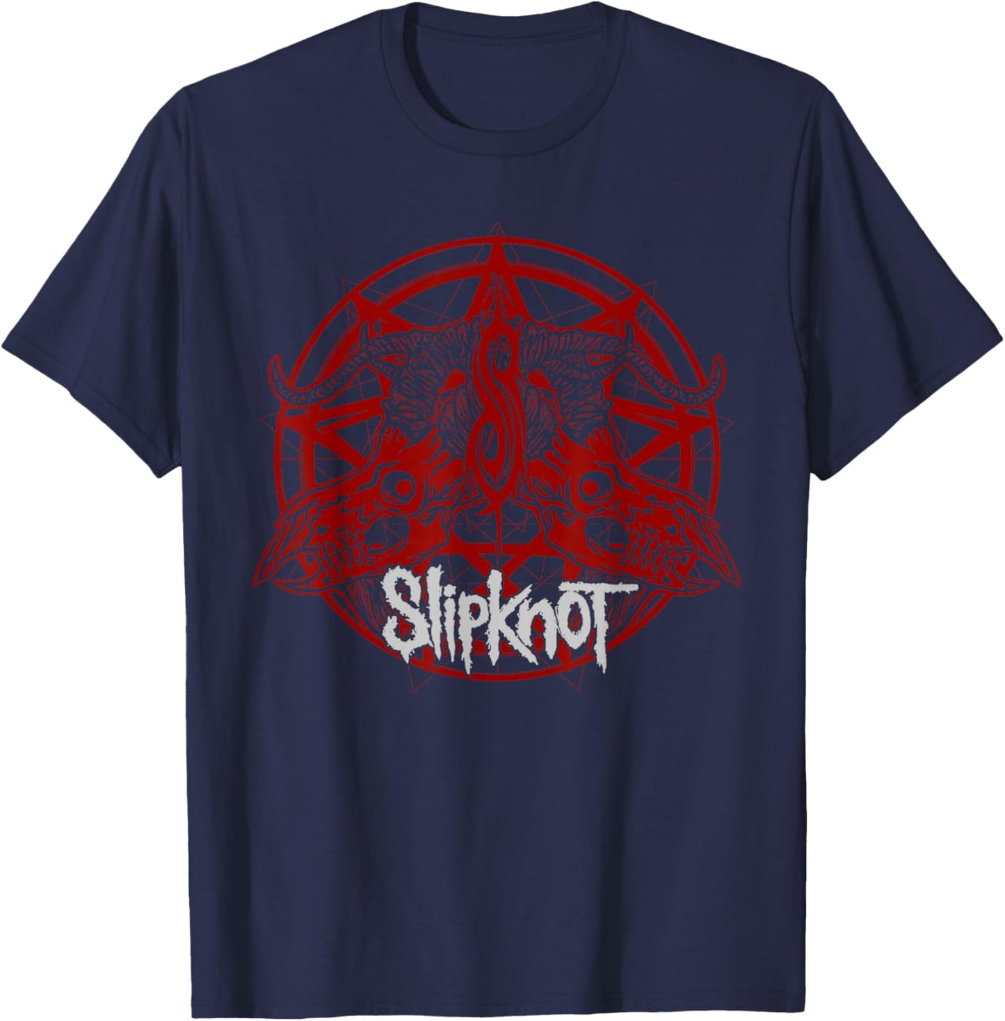 Official Slipknot Goats Head Seal T-Shirt - T-Shirt | Navy