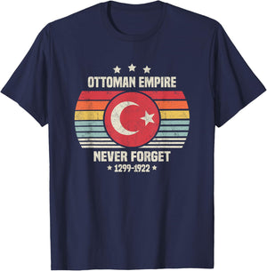 Never Forget Ottoman Empire Retro Style Funny History T-Shirt - T-Shirt | Navy