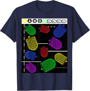 Funny Nerdy Forms Nanotubes Chemistry Teacher Geek T-Shirt - T-Shirt | Navy