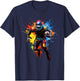 Football player paint splash T-Shirt - T-Shirt | Navy