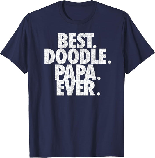 Goldendoodle Dad - Best Doodle Papa Ever T-Shirt - T-Shirt | Navy