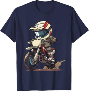 Kids Dirt Bike T-Shirt - T-Shirt | Navy
