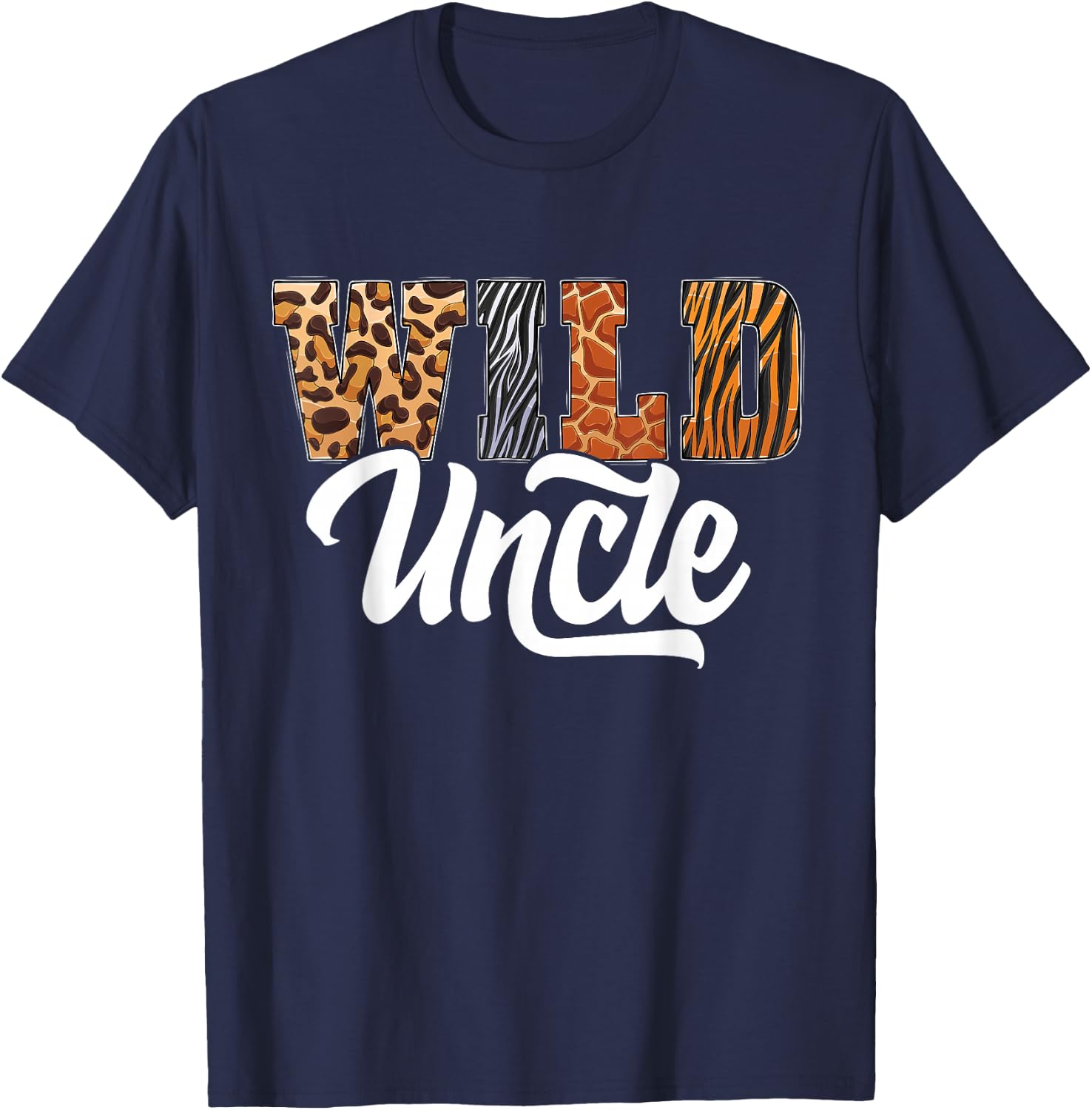 Wild Uncle Zoo Born Wild Birthday Safari Jungle T-Shirt - T-Shirt | Navy