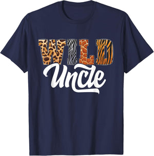 Wild Uncle Zoo Born Wild Birthday Safari Jungle T-Shirt - T-Shirt | Navy