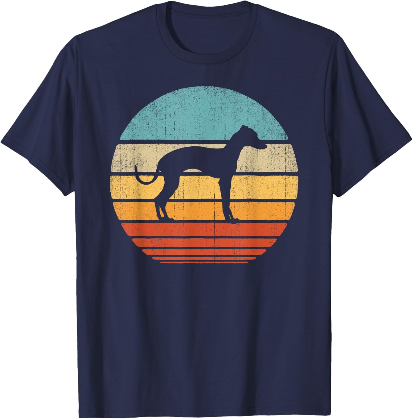 Italian Greyhound Retro Vintage 60s 70s Sunset Dog Lovers T-Shirt - T-Shirt | Navy
