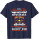 I'm a grumpy old man I was born in November I'm old biker T-Shirt - T-Shirt | Navy