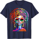 Black Queen Strong Words Afro Art T-Shirt - T-Shirt | Navy