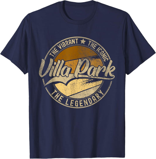 Villa Park IL | Illinois | Vintage Distressed T-Shirt - T-Shirt | Navy