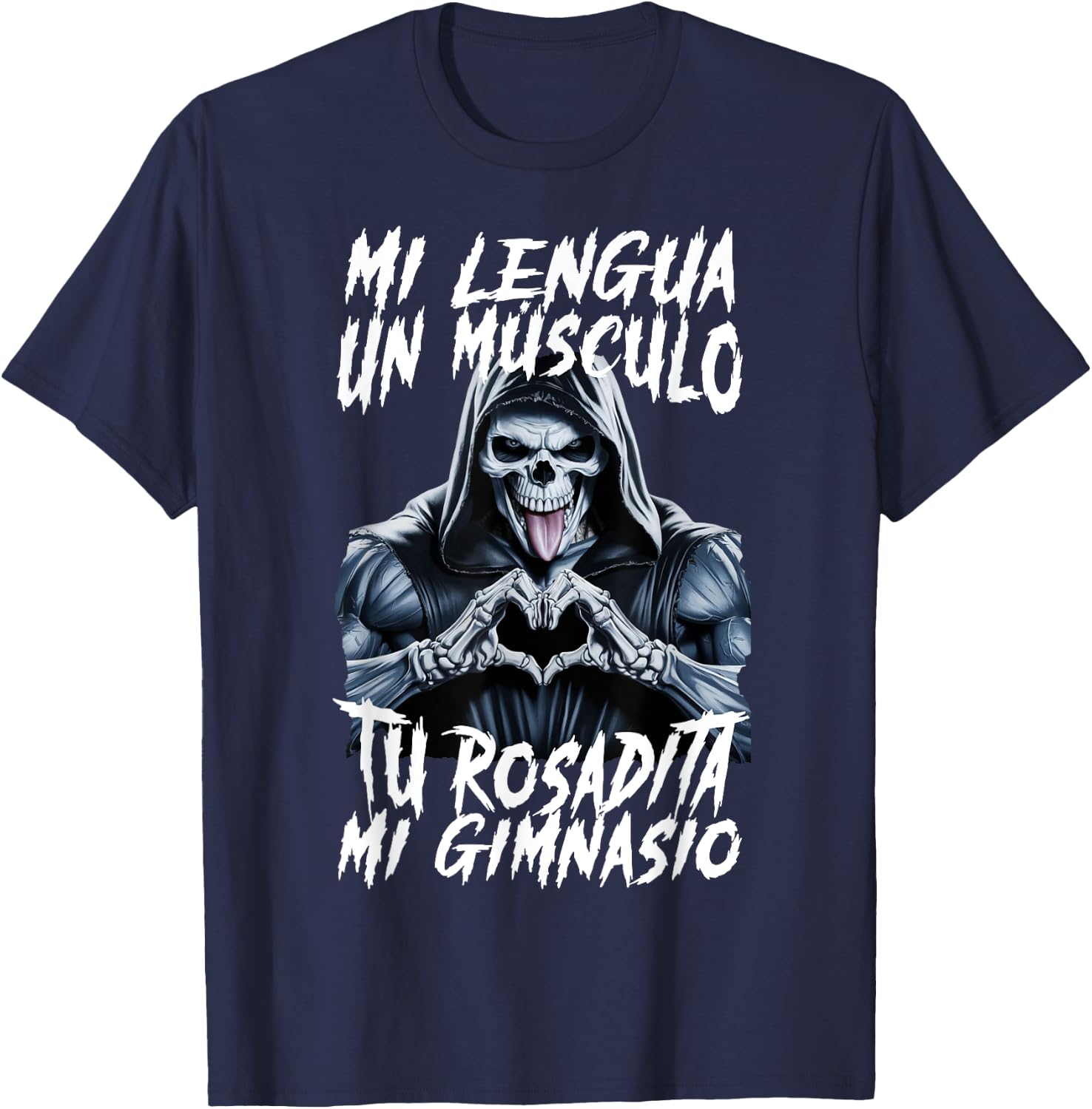 Mi lengua un musculo. Rosadita gimnasio T-Shirt - T-Shirt | Navy