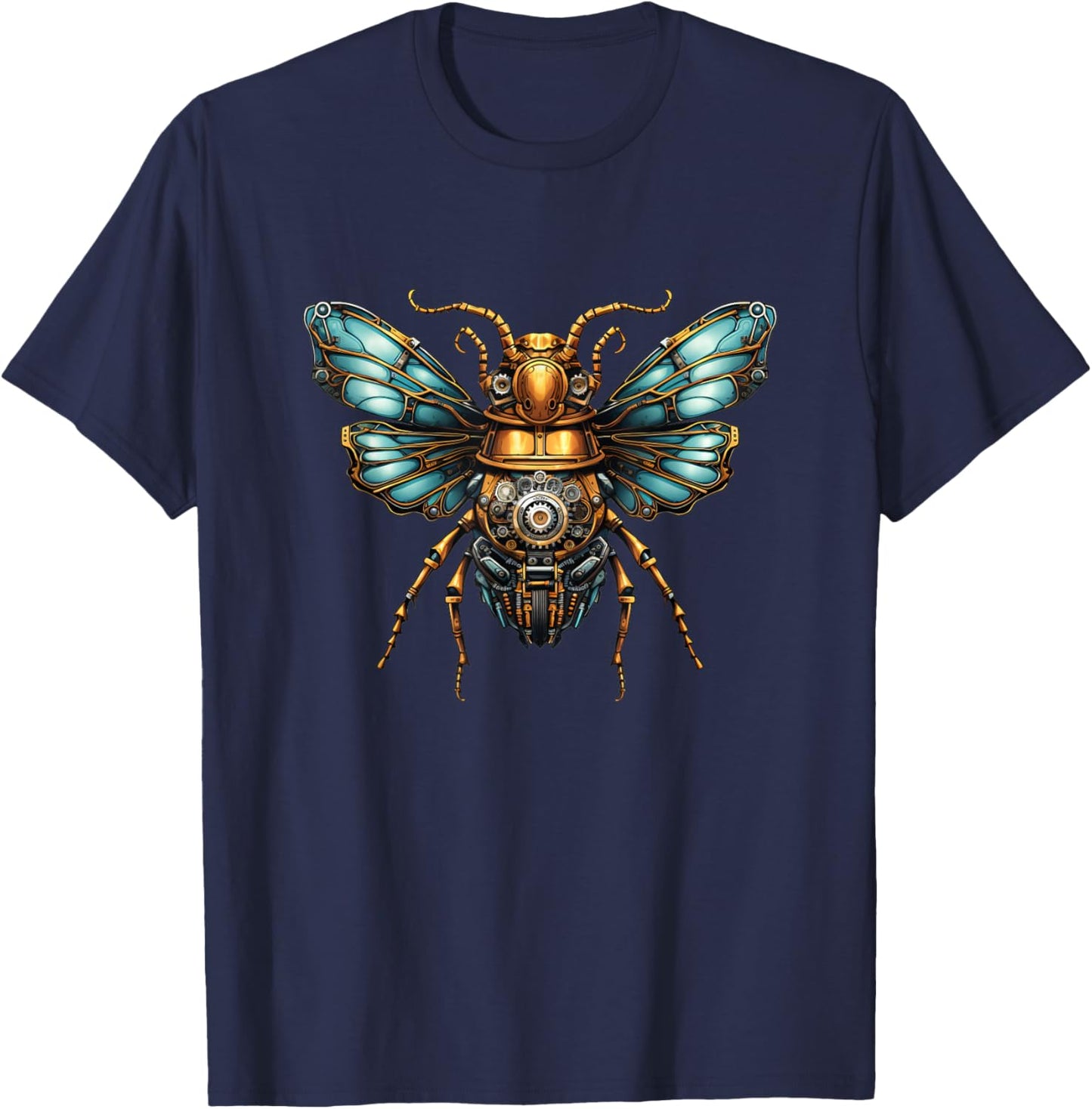 Bug Steam Punk Insect Art Steampunk Bug T-Shirt - T-Shirt | Navy