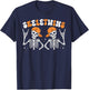 Skeletwins Halloween Twins Skeletons Hat Matching Boys Kids T-Shirt - T-Shirt | Navy