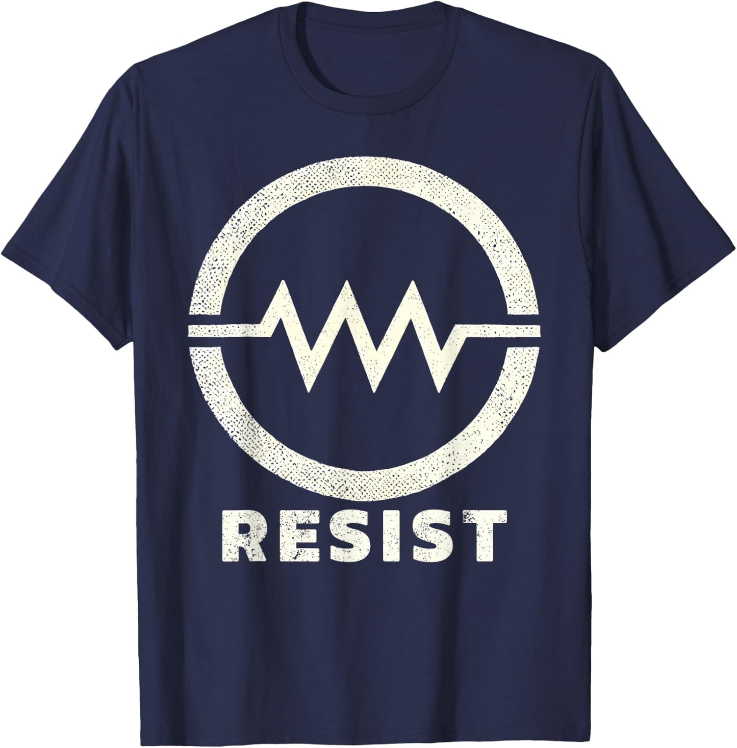 Resistor Symbol Resist Funny Electrical Engineering T-Shirt - T-Shirt | Navy