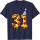 Pizza 31th Birthday 31 Years Old Party Hat Bday Boys Girls T-Shirt - T-Shirt | Navy