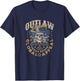 Outlaw Threads - Cowboy Skull Dead Revolver Skeleton T-Shirt - T-Shirt | Navy