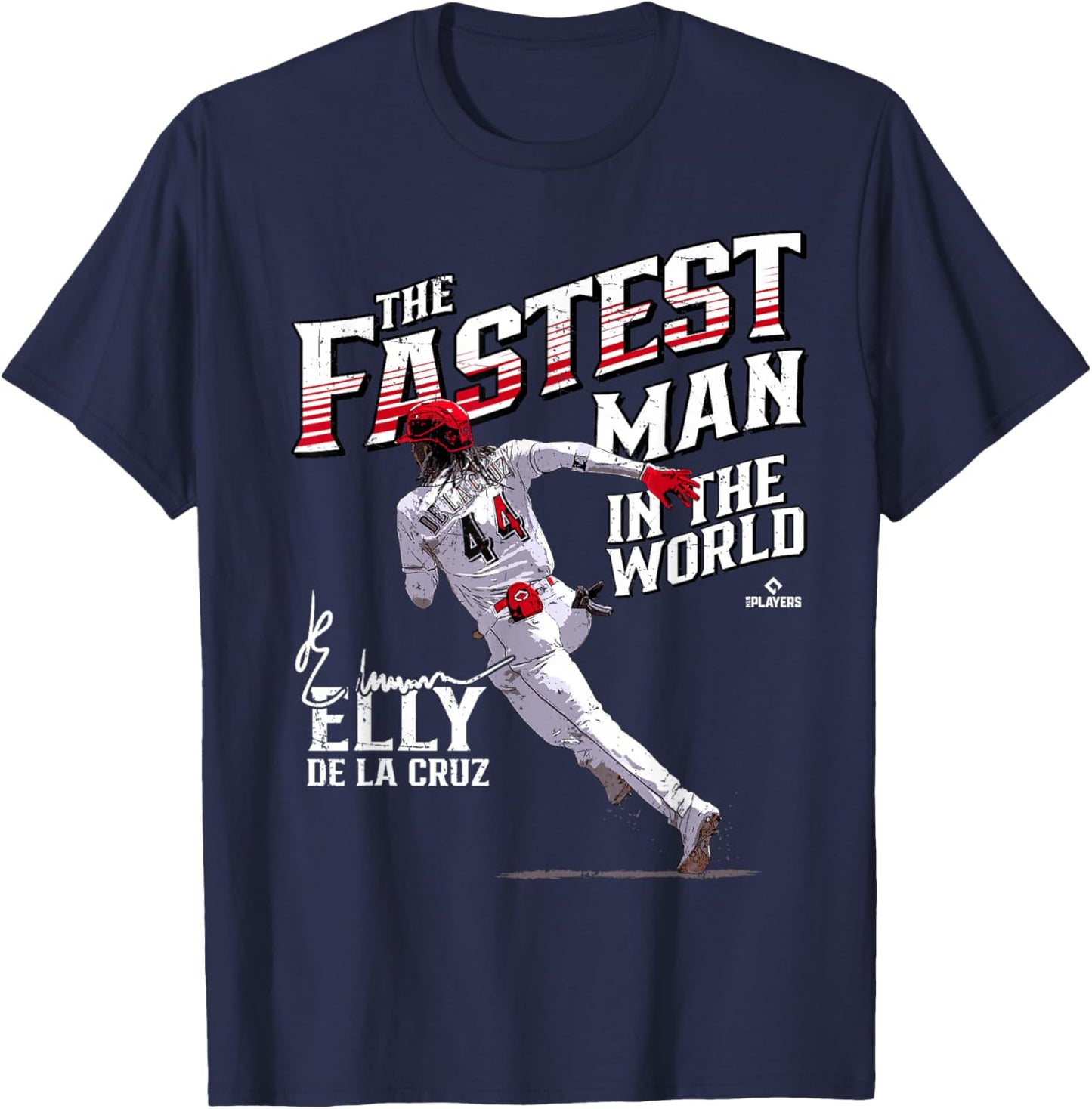 The Fastest Man in The World Elly De La Cruz Cincinnati T-Shirt - T-Shirt | Navy