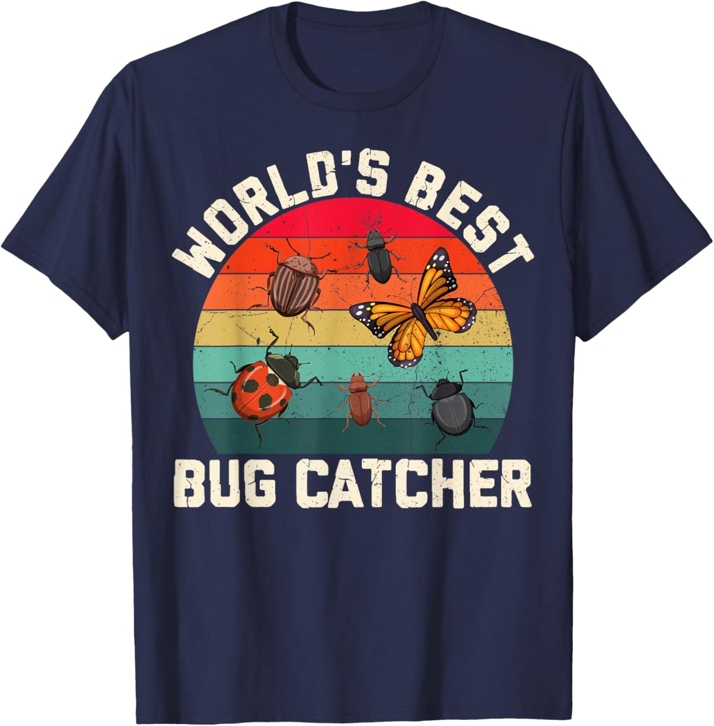 World's Best Bug Catcher Insect Explorer Nature Lover T-Shirt - T-Shirt | Navy