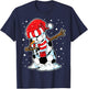 Soccer Christmas Snowman Dabbing Ball Santa Boys Girls Men T-Shirt - T-Shirt | Navy