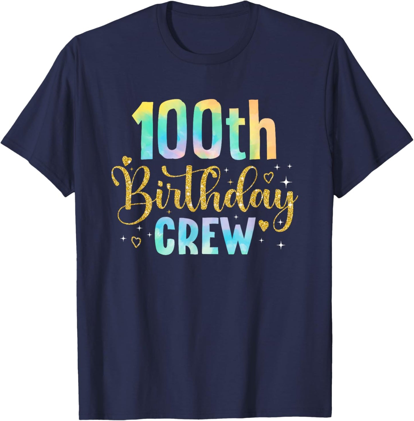 100 Year Old Birthday Party Group Family 100th Birthday Crew T-Shirt - T-Shirt | Navy