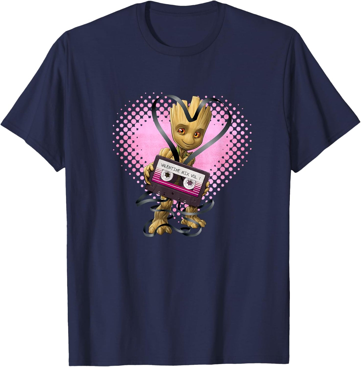 Marvel Guardians of the Galaxy Groot Valentines Mix Vol 1 T-Shirt - T-Shirt | Navy