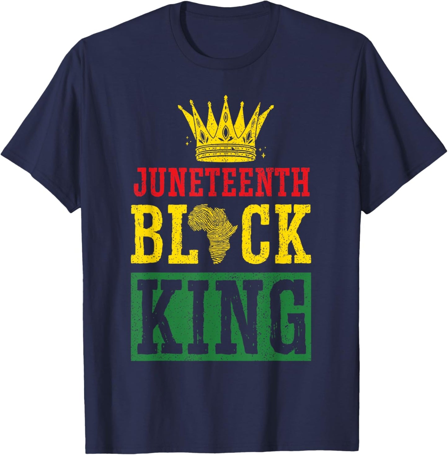 Juneteenth Black King Freedom Day Group Matching Family Dad T-Shirt - T-Shirt | Navy