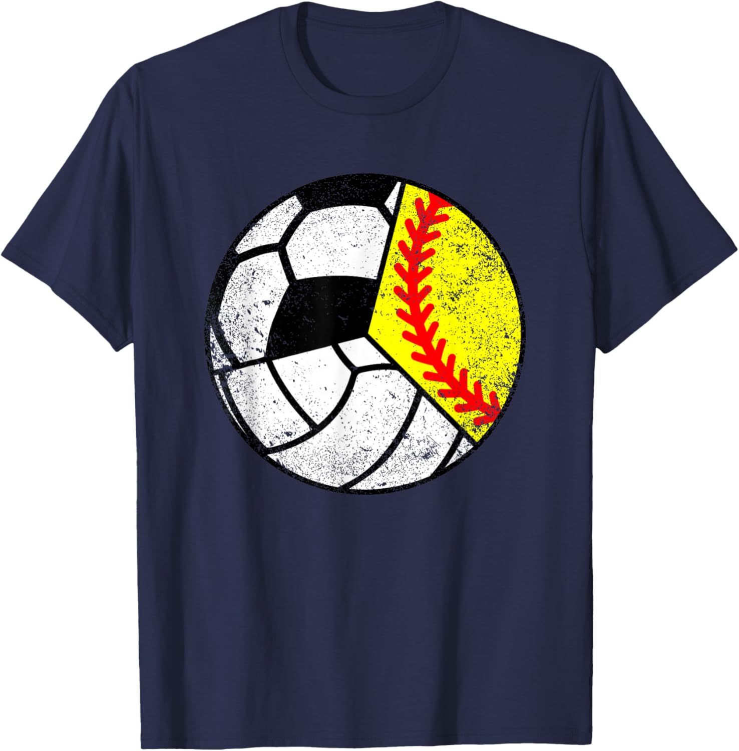 Softball Volleyball Soccer Player Funny Ball Sport T-Shirt - T-Shirt | Navy