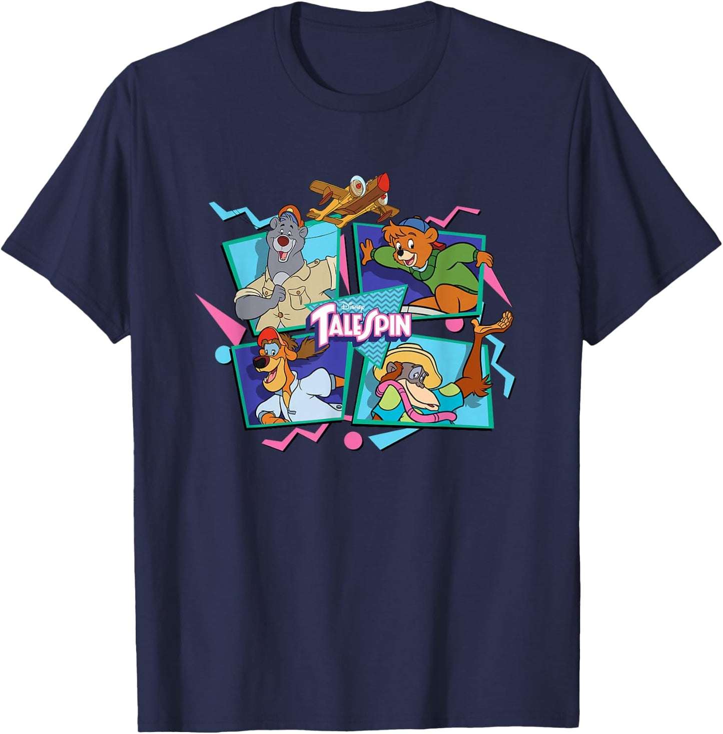 Talespin - Retro Character Group T-Shirt - T-Shirt | Navy