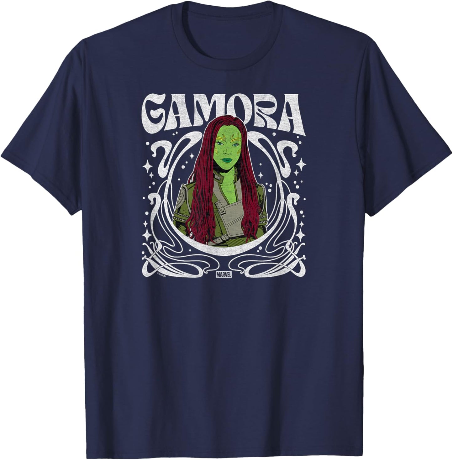 Guardians of The Galaxy - Gamora Art Nouveau T-Shirt - T-Shirt | Navy