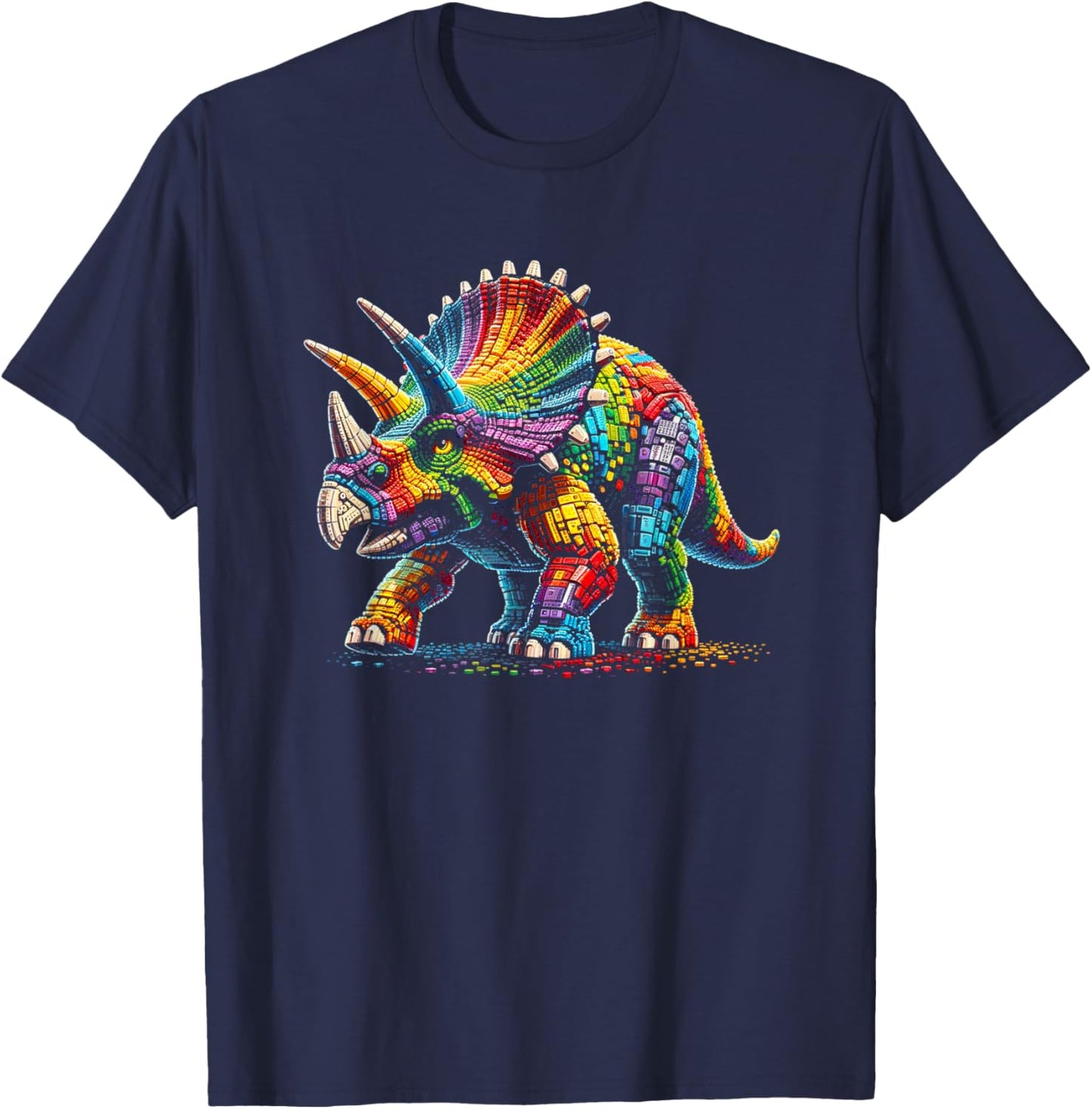 Master Builder Dinosaur Bricks Blocks Building T-Shirt - T-Shirt | Navy