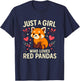 Just a Girl who Loves Red Pandas T-Shirt - T-Shirt | Navy