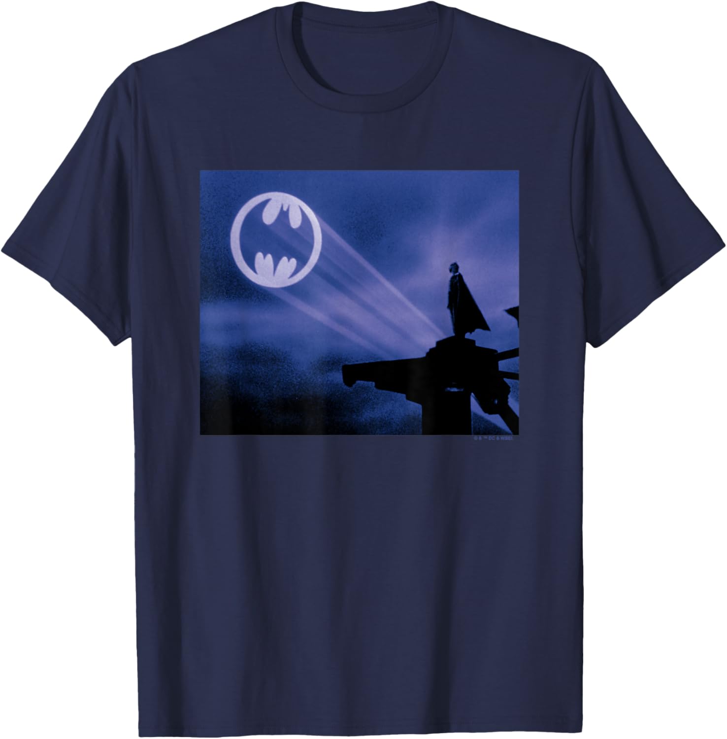 Batman 1989 Bat Signal T-Shirt - T-Shirt | Navy