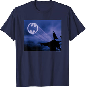 Batman 1989 Bat Signal T-Shirt - T-Shirt | Navy