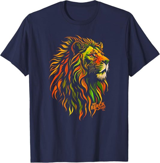 Celebrate Juneteenth African Lion Face Freedom Day 1865 T-Shirt - T-Shirt | Navy