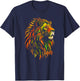 Celebrate Juneteenth African Lion Face Freedom Day 1865 T-Shirt - T-Shirt | Navy