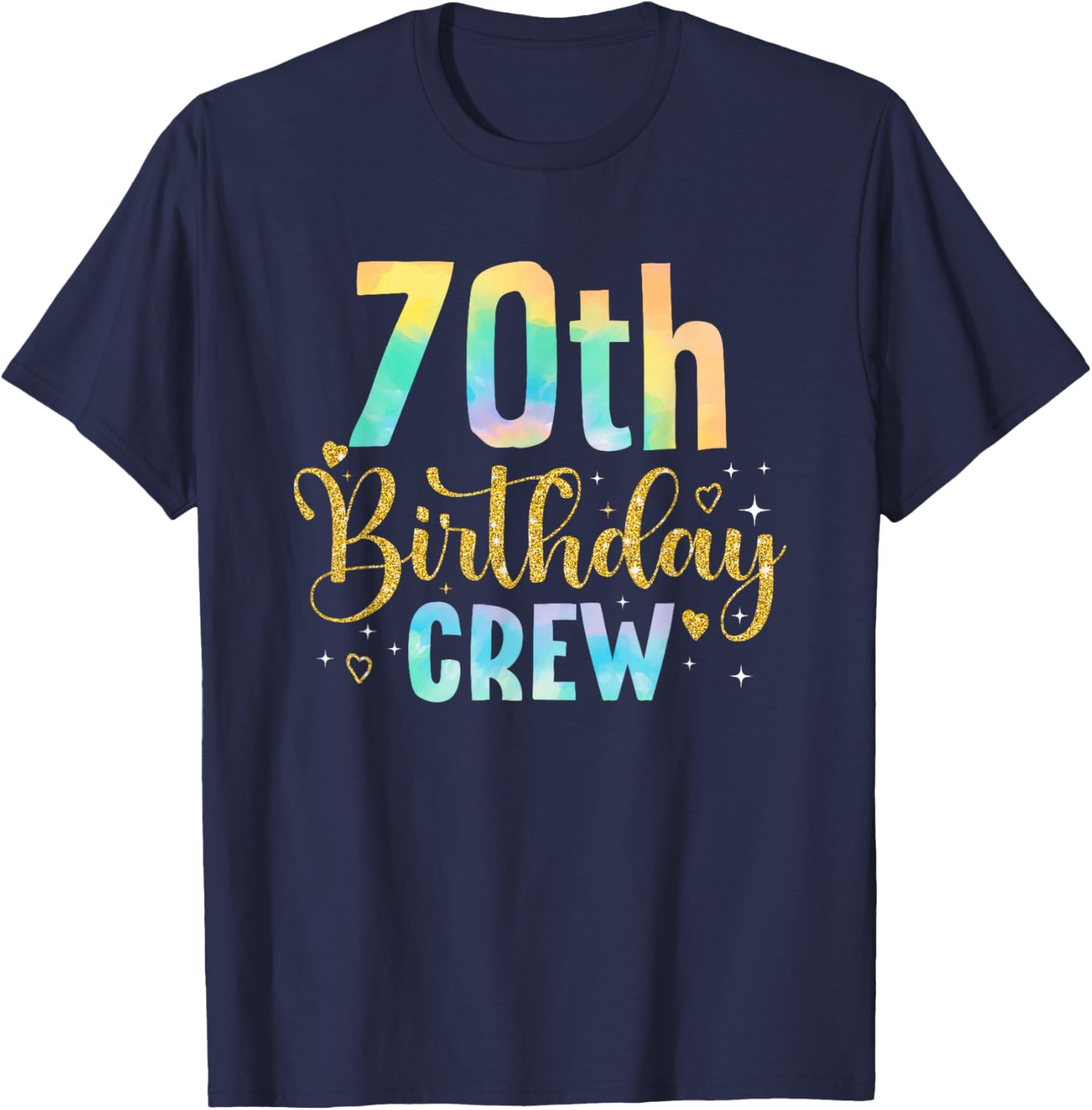 70 Years Old Birthday Party Group Family 70th Birthday Crew T-Shirt - T-Shirt | Navy