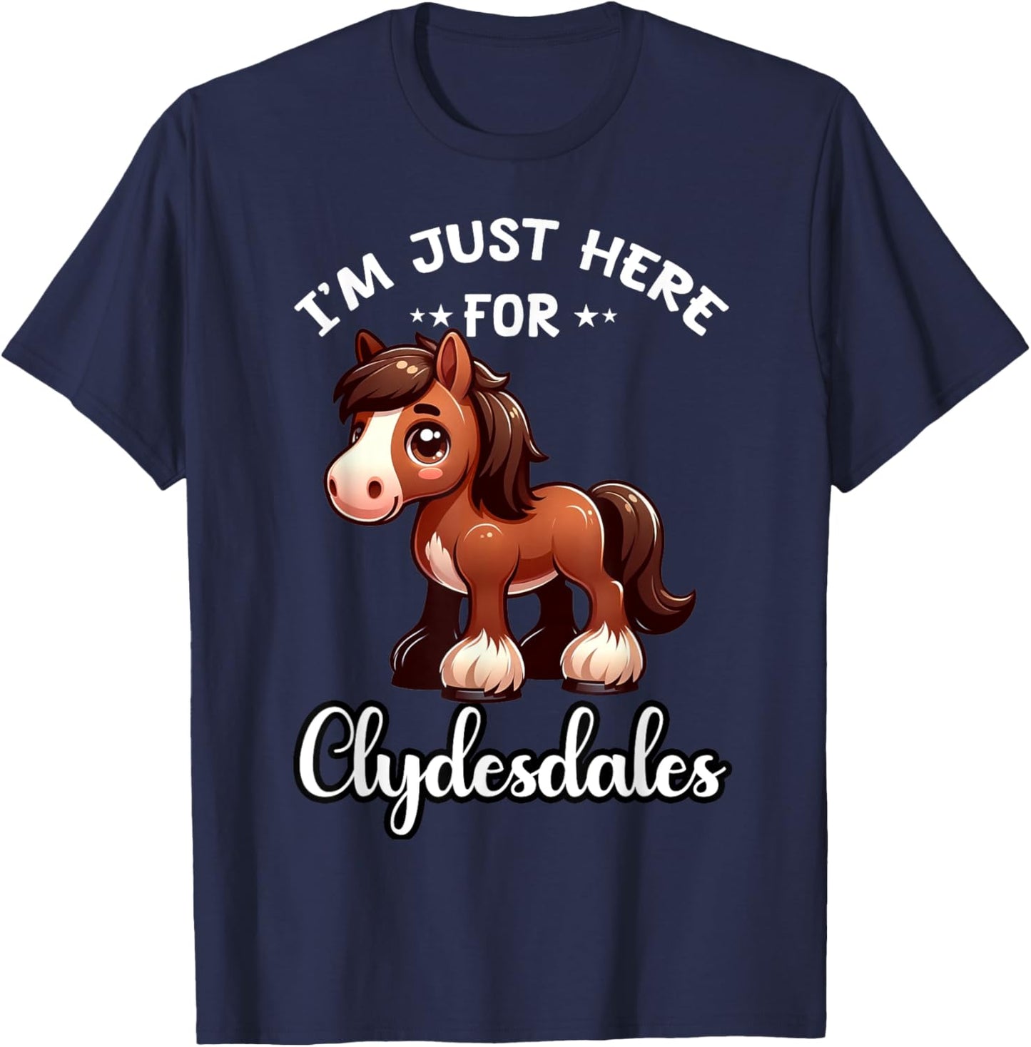 Clydesdale Horse Toys Clydesdale Rider Clydesdale Lover T-Shirt - T-Shirt | Navy