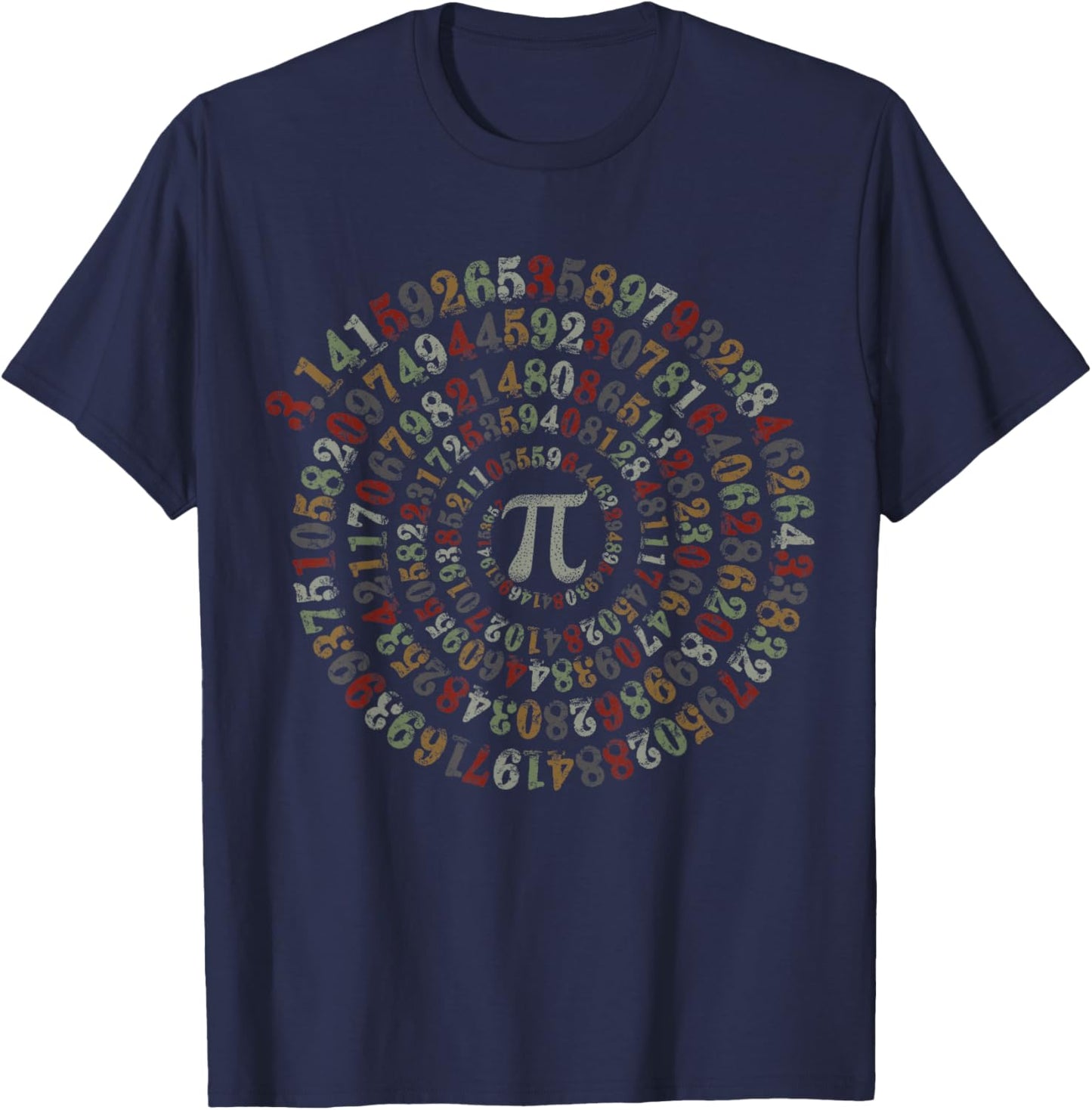Funny Pi Day Shirt Spiral Pi Math Shirt for Pi Day 3.14 T-Shirt - T-Shirt | Navy