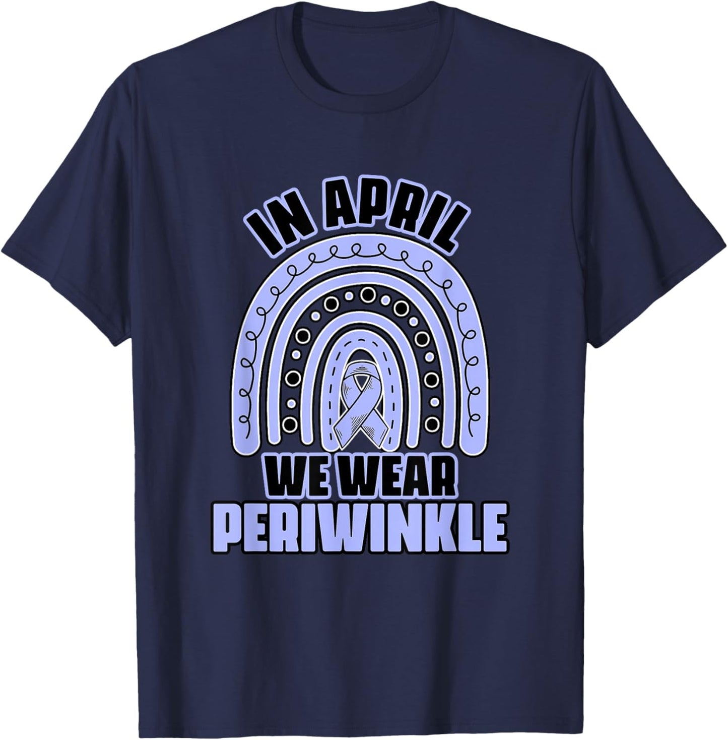 Wear Periwinkle Esophagus Cancer Esophageal Cancer Awareness T-Shirt - T-Shirt | Navy