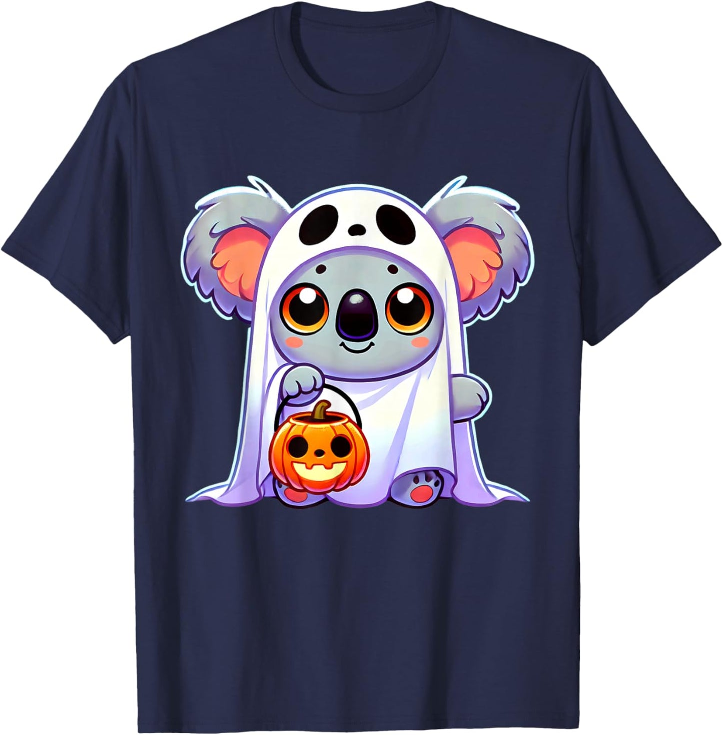 Koala Ghost Halloween Animal Men Women Kids T-Shirt - T-Shirt | Navy