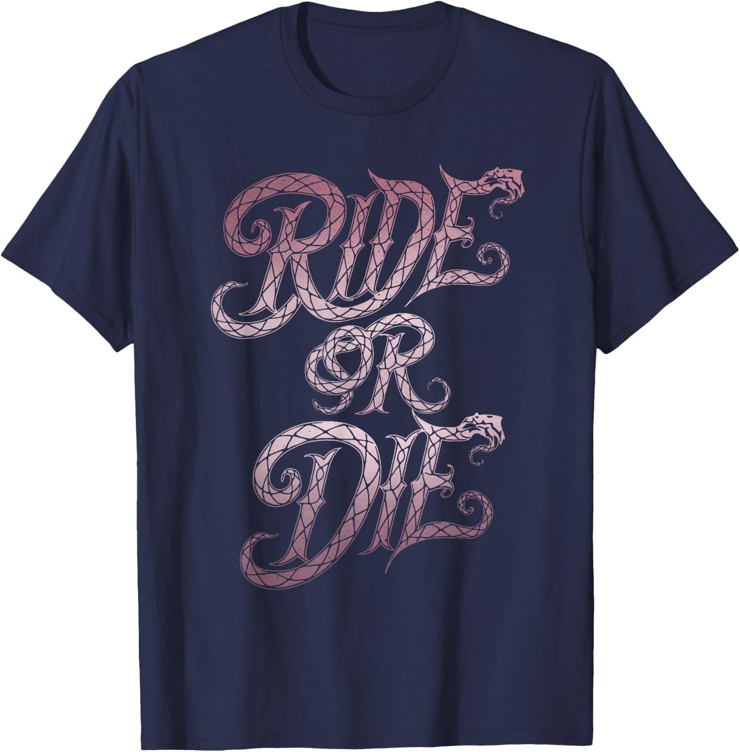 Ride or Die Motivational Men Women T-Shirt - T-Shirt | Navy
