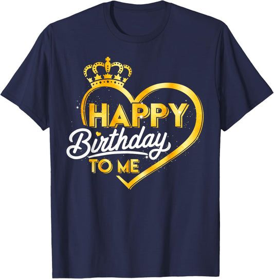 Happy Birthday To Me Queen African Birthday American Afro T-Shirt - T-Shirt | Navy