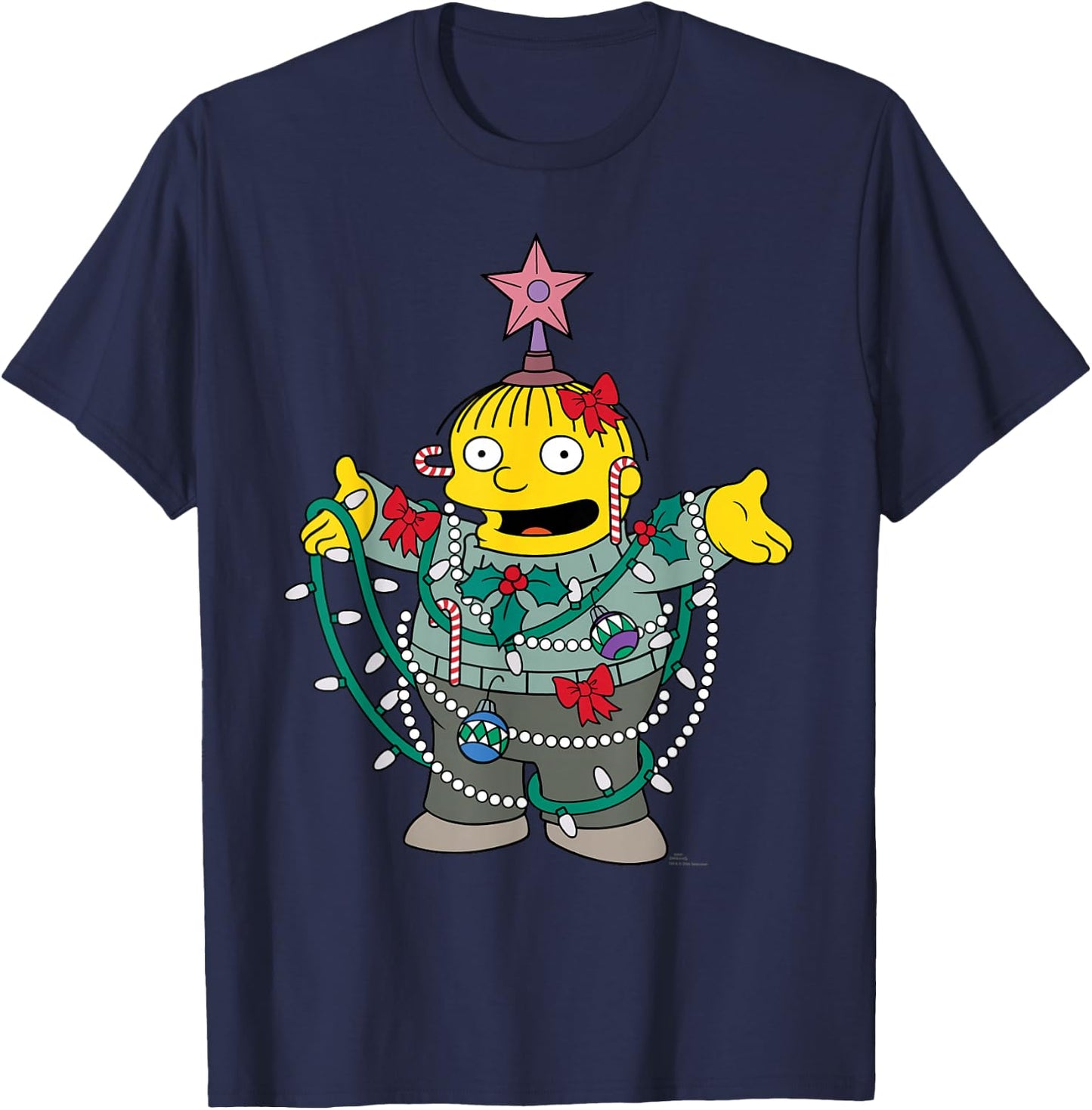 The Simpsons Holiday Ralph Wiggum Christmas Tree T-Shirt - T-Shirt | Navy